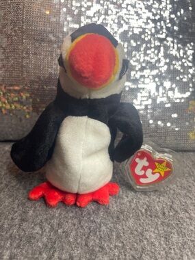 Puffer The Puffin: Ty Puffin Plush – Black, White, Red & Yellow Small Pet Toy